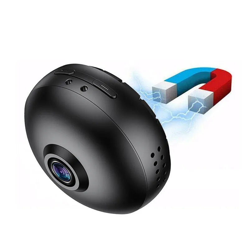 White wireless WIFI security camera with 1080p HD resolution and ABS plastic housing