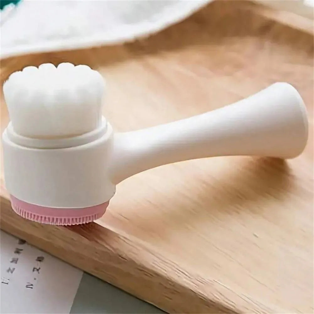 Blue nylon pet paw brush for dogs and cats measuring 13.5cm in length