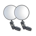 Black foldable convex rearview mirror for vehicles with a 7cm wide-angle reflector.
