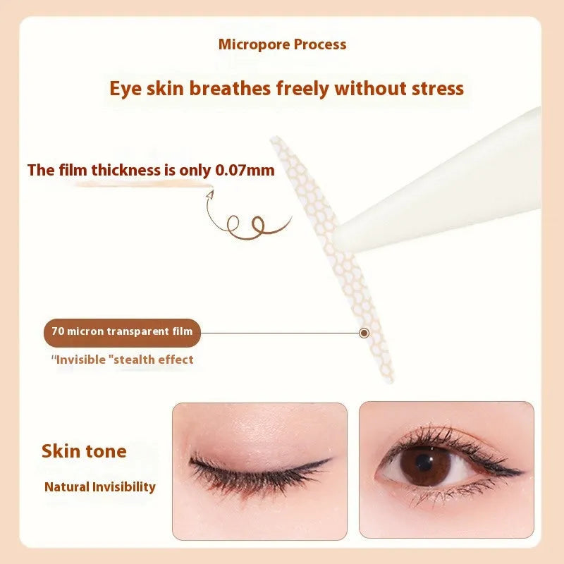 Double eyelid stickers invisible natural lace adhesive strips in Crescent and Olive shapes 120 count