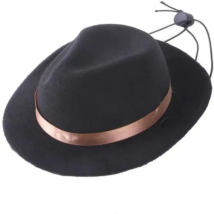 Mini pet sun protection hat in woolen felt with 155cm diameter for small dogs and cats