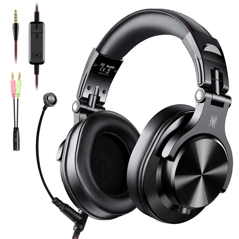 OneOdio over-ear headphones with 40mm drivers in black or red colour