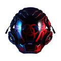 Black full face sci-fi prop helmet with tech creative design, model CYBER04
