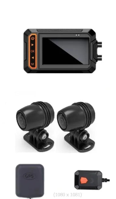 MT65 motorcycle dash cam with 3-inch screen and remote monitoring capabilities