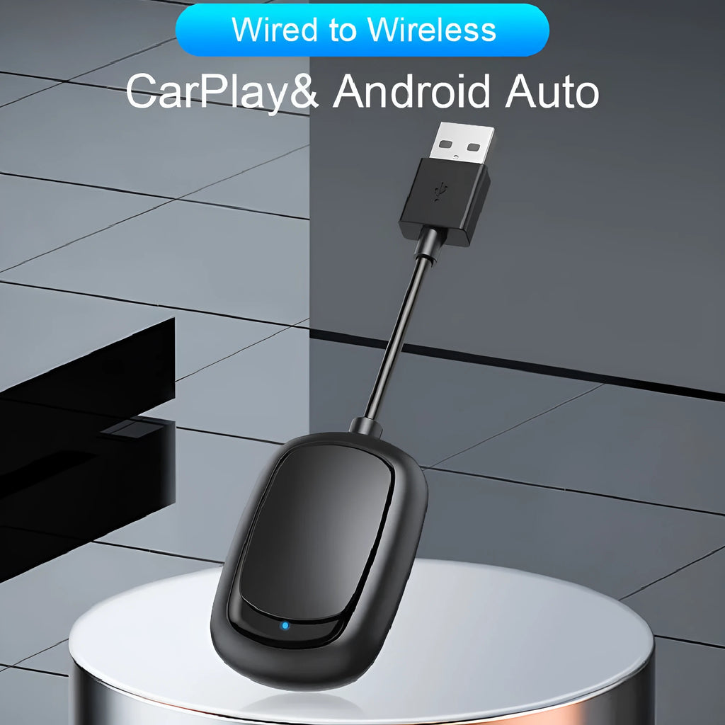 Cross-two-in-one Wireless CarPlay and Android Auto car interconnection box with USB interface