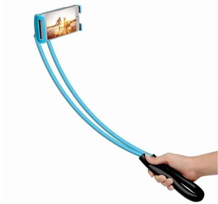 Universal smartphone holder in multiple colours showing 360-degree rotation feature.