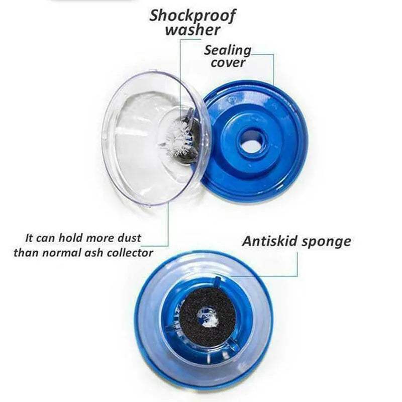 Blue plastic electric hammer dust cover with sponge grip for collecting drilling debris