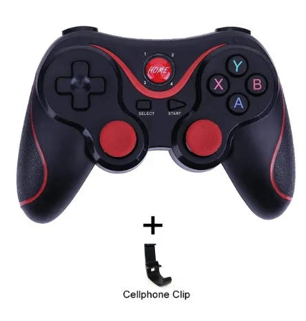 X3 Bluetooth wireless game controller for Android phones in black or white with mobile phone clip attachment