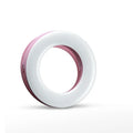 Black USB rechargeable selfie ring light for mobile phone photography and video