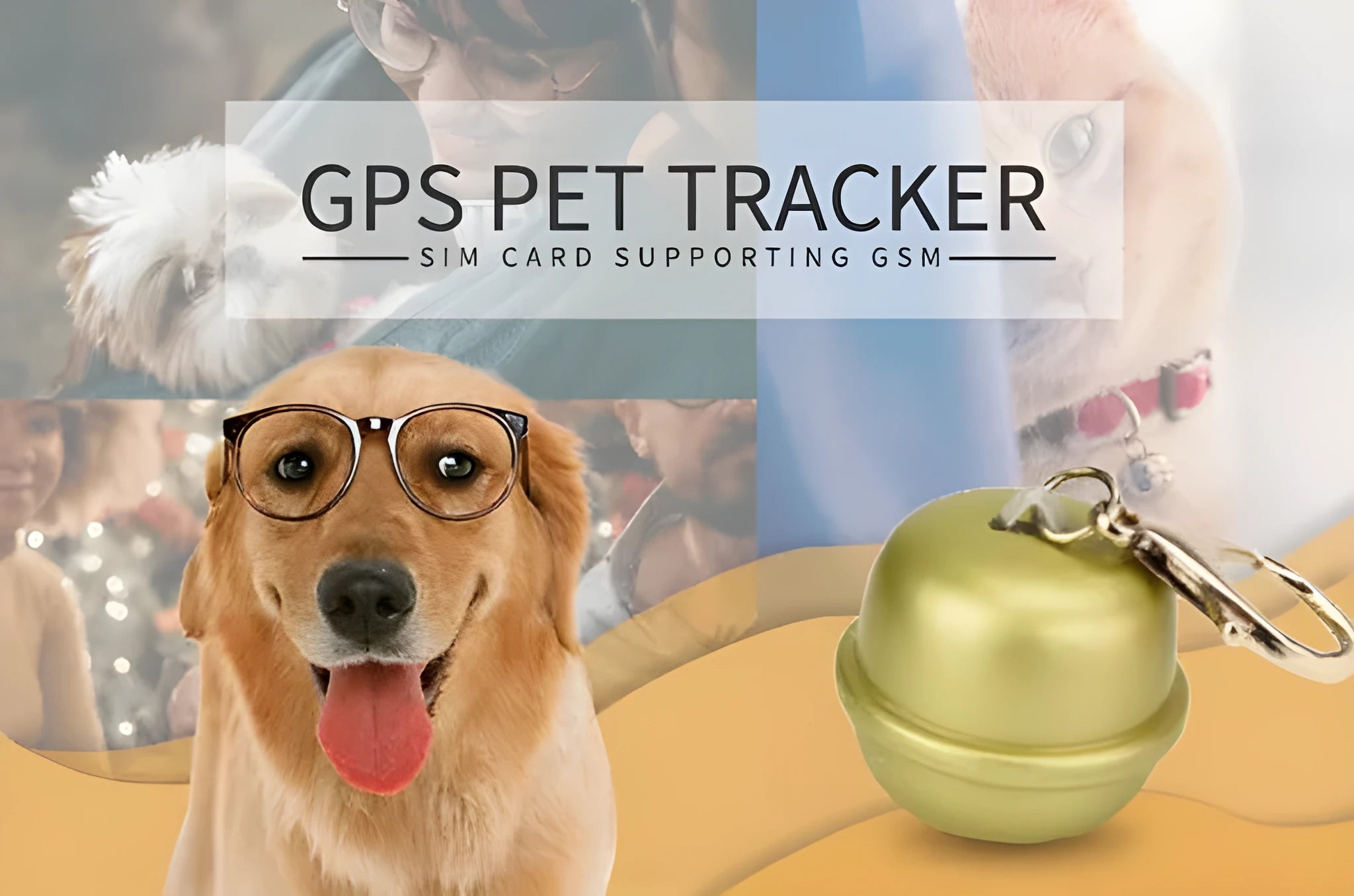 GPS tracking collar for dogs with adjustable strap and waterproof housing in multiple colour options