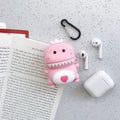 Cartoon animal design silicone protective case for AirPods 1 and 2 charging case in multiple colour options