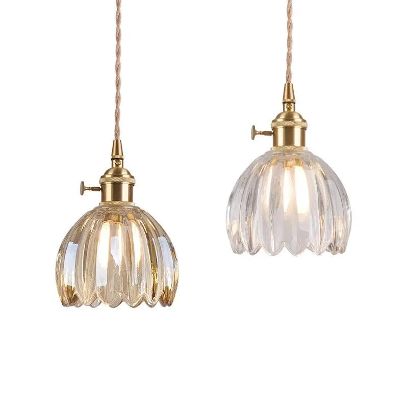 Vintage glass flower chandelier with Nordic styling in multiple colour options