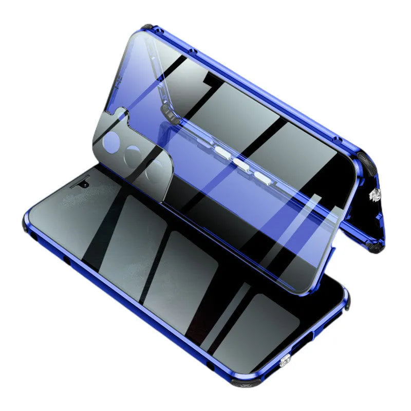 Samsung magnetic phone case with anti-peeping privacy screen in clamshell design