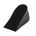 Black height increasing insole with layered design, half insole and full pad options, suitable for shoe sizes 35 to 44