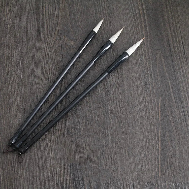 Traditional student calligraphy brush with steel barrel, 23cm, available in multiple nib materials and sizes