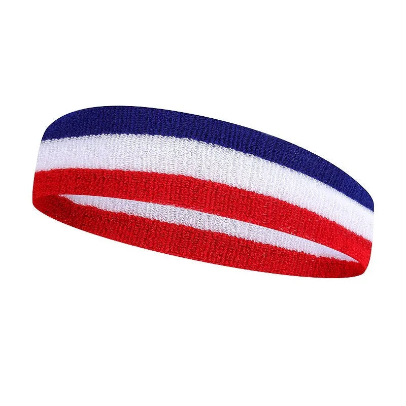 Polyester sports headband in multiple colour combinations for running and basketball