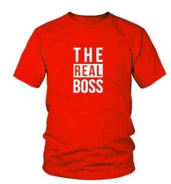 Men's round neck T-shirt with printed design, short sleeves and loose fit