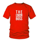 Men's round neck T-shirt with printed design, short sleeves and loose fit