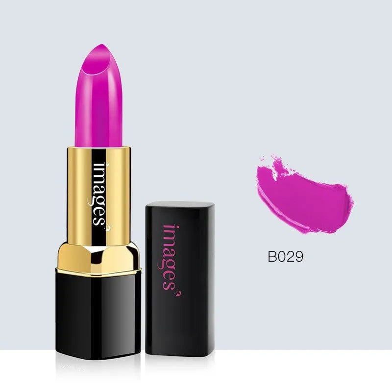 Lipstick lip gloss hybrid stick in 10 colours including coral red and baby pink, 3.8g net weight.