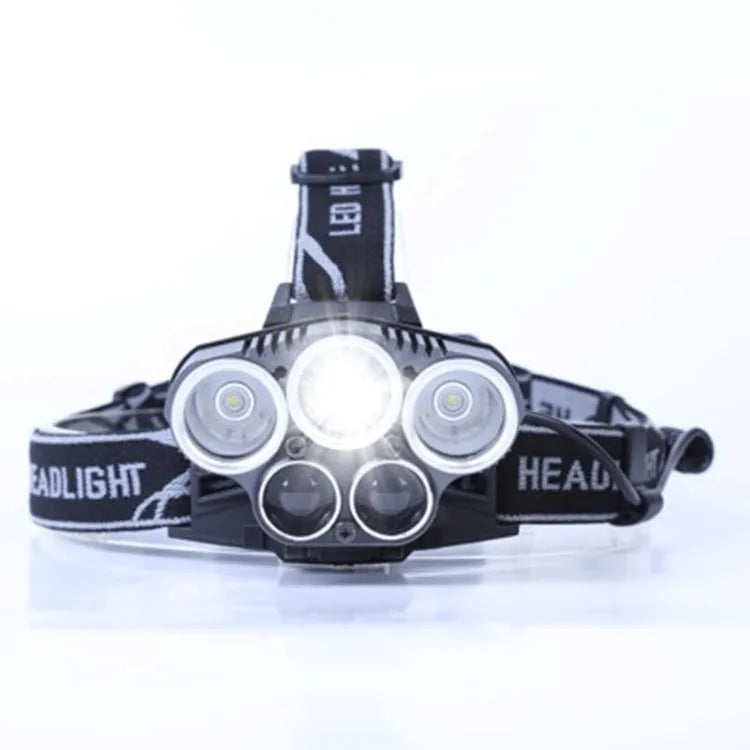 Fixed focus outdoor head torch with long-range LED beam for camping