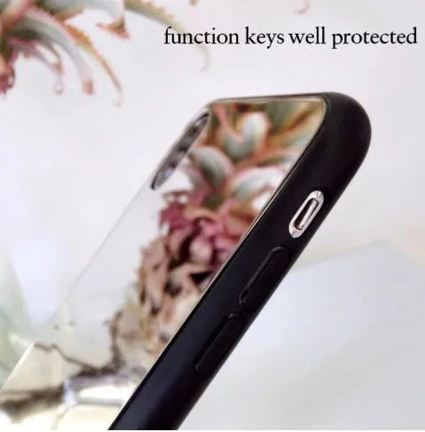 Black compatible iPhone case with a mirror on the back, for models like iPhone X and 11.