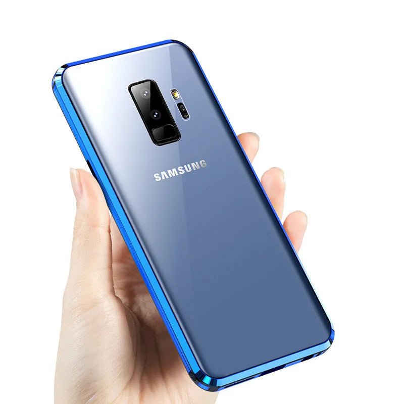 Samsung magnetic phone case with anti-peeping privacy screen in clamshell design