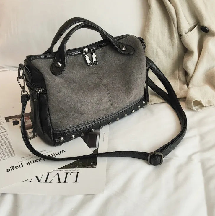 Soft PU leather casual tote shoulder bag for women in black colour variant showing large capacity