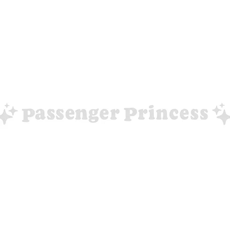 Passenger Princess rearview mirror decorative sticker in reflective colours, 12.5cm diameter