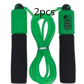 Adjustable 3 metre skipping rope with sponge grip handles in multiple colour options
