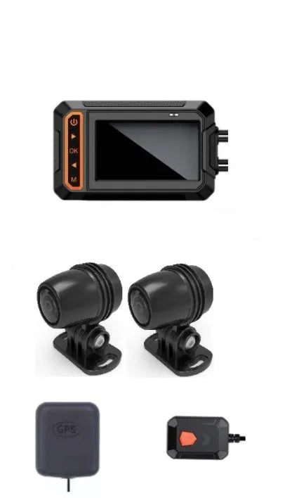 MT65 motorcycle dash cam with 3-inch screen and remote monitoring capabilities