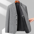 Men's loose fit polyester woolen coat in solid colours for spring and autumn casual wear