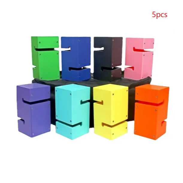 ABS plastic outdoor group building game equipment with pull ropes and tower blocks for team expansion activities