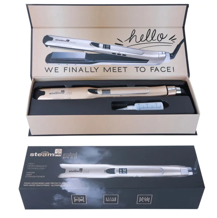Mini steam splint spray hair straightener in champagne, purple, or rose red colour