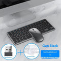 Ultra-thin wireless keyboard and mouse set in black colour with rechargeable design