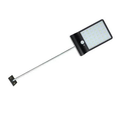 Black and white outdoor solar garden light with IP65 waterproof rating for balcony and courtyard use