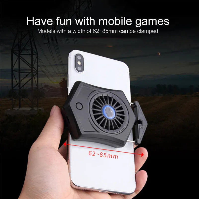 Black and white USB mobile phone radiator for gaming console and smartphone cooling