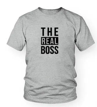 Men's round neck T-shirt with printed design, short sleeves and loose fit