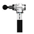Professional muscle relaxation massager massage gun showing black and white colour options
