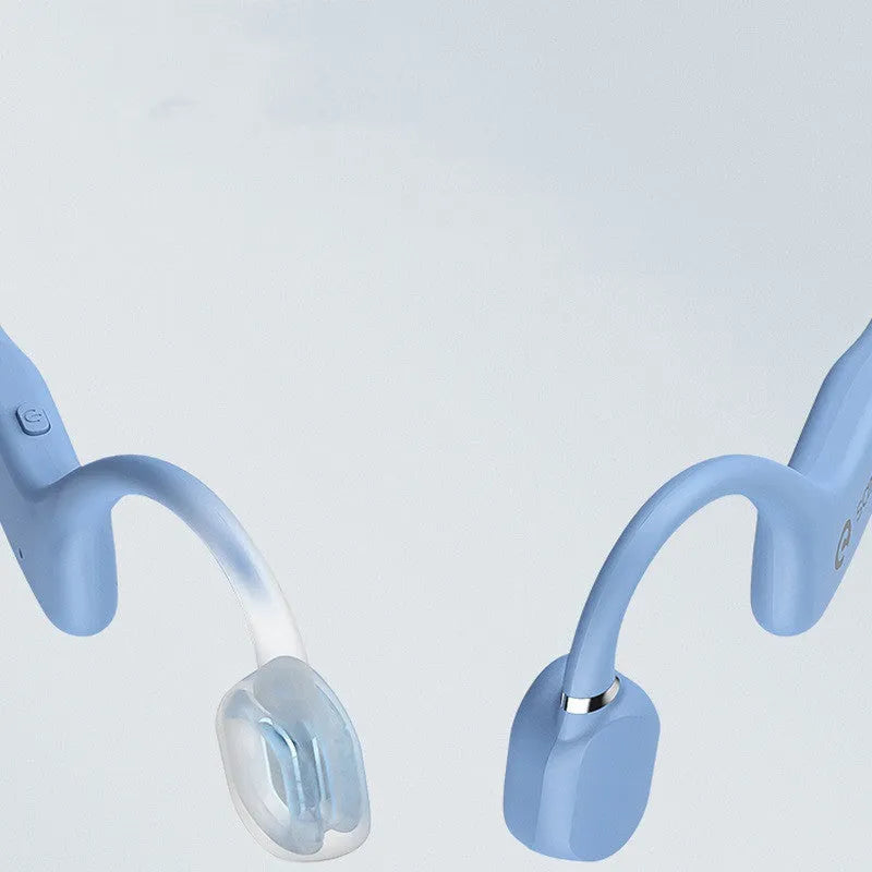 Bone conduction wireless headphones with neckband design in multiple colour options for sports use