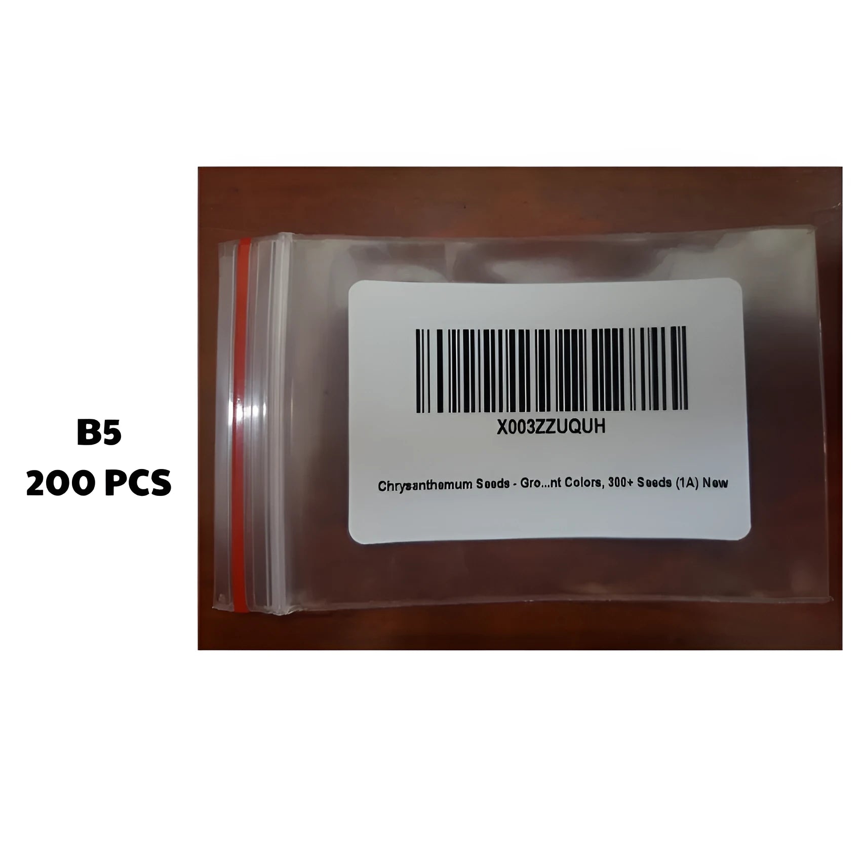 Packet of ground chrysanthemum seeds containing approximately 200 seeds for perennial flowering plants