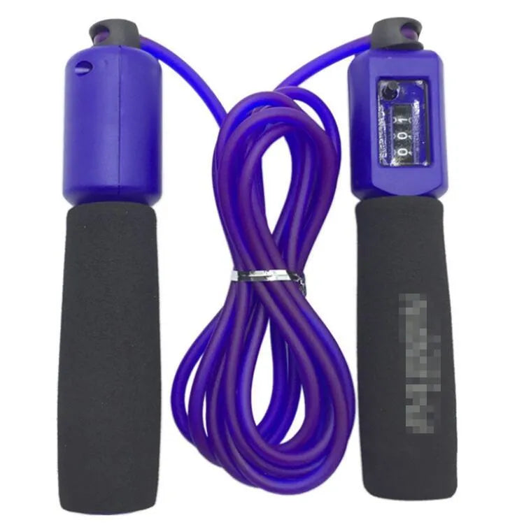 Adjustable 3 metre skipping rope with sponge grip handles in multiple colour options