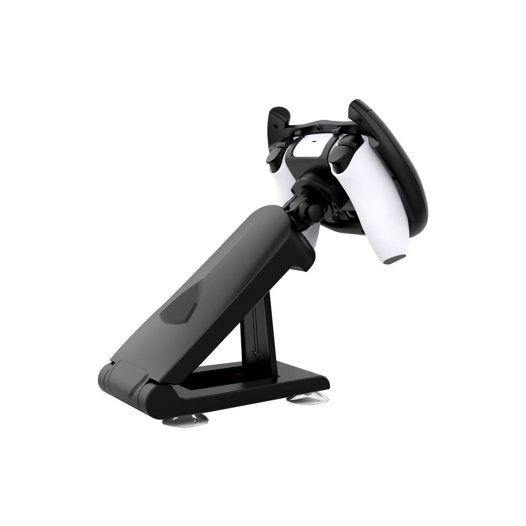 Black ABS plastic gamepad steering wheel bracket with suction cup mount for mobile phones