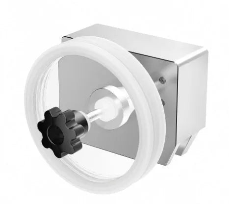 Single-slot ultrasonic cleaning machine for disc and vinyl record maintenance with control panel.