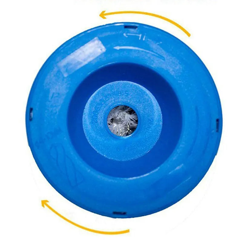 Blue plastic electric hammer dust cover with sponge grip for collecting drilling debris