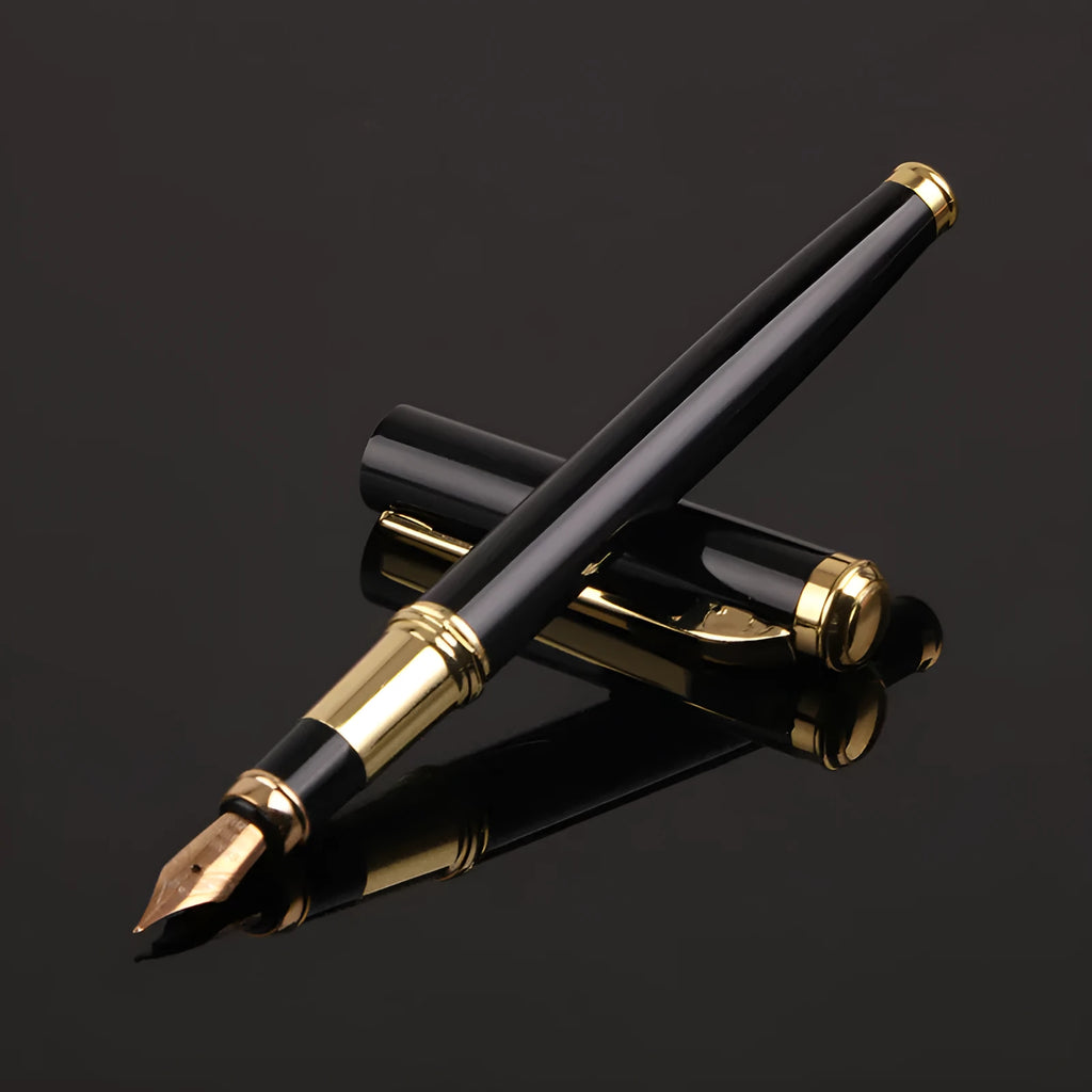 Red and black metal ink pen with 0.5mm nib for office and corporate use
