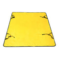 Waterproof cloth car pet mat for rear seat with dog bone print design on a grey background.
