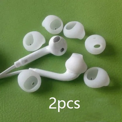 Black and white silicone protective sleeves for Samsung Galaxy S6 Edge G9200 G9250 G920A in-ear headphones.