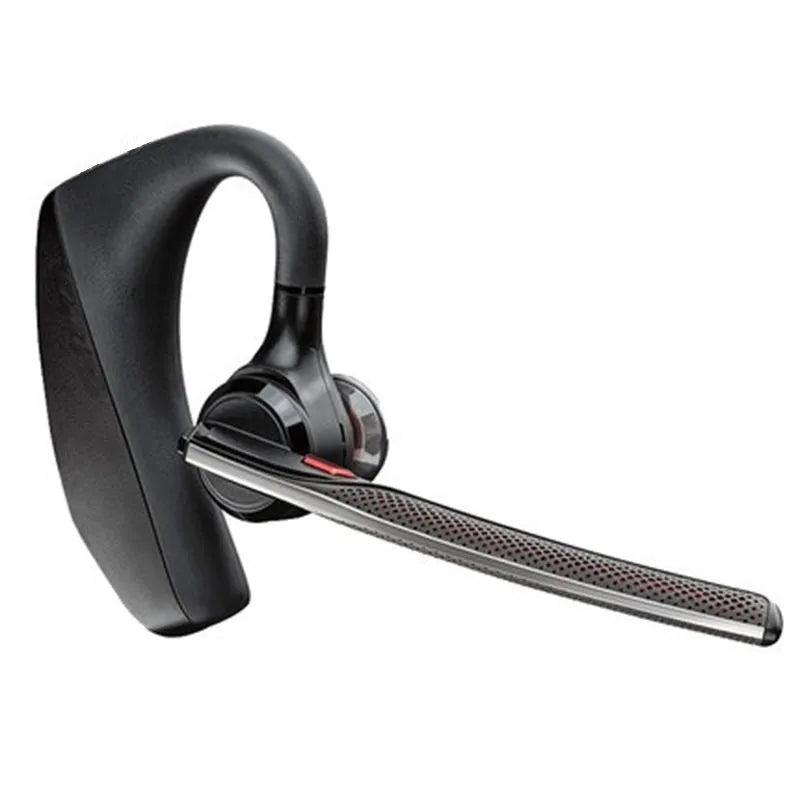 Black Bluetooth sports headphones with battery display and USB charging port