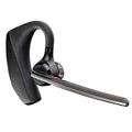Black Bluetooth sports headphones with battery display and USB charging port