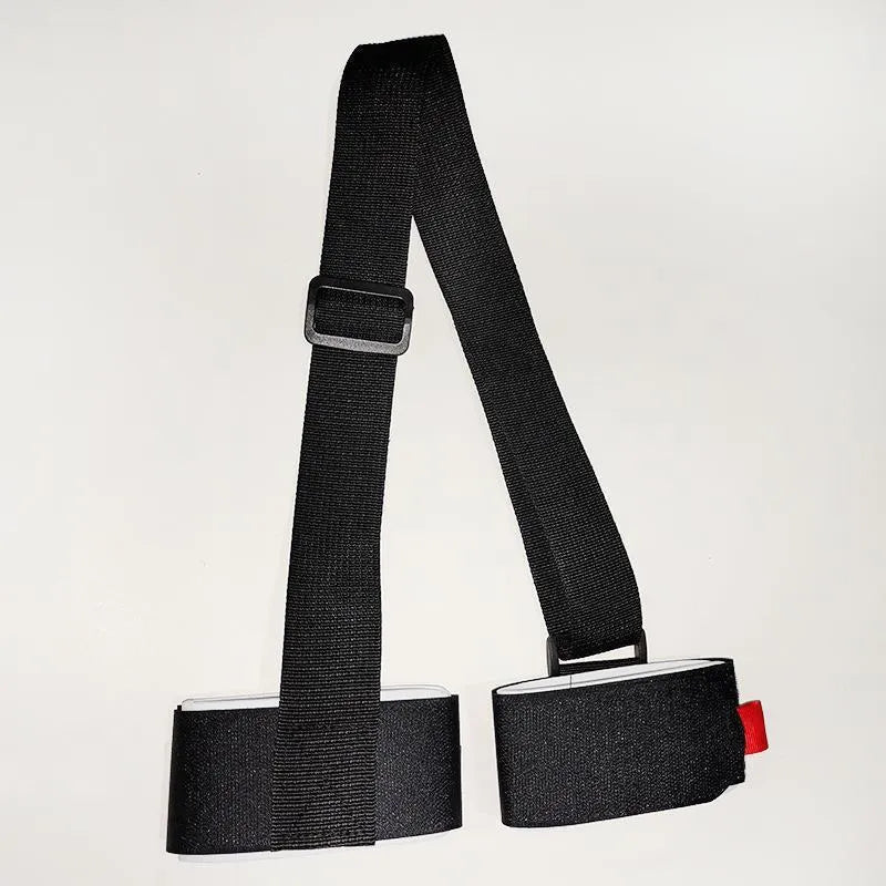Adjustable skiing bandage strap with hook and loop fastening in multiple colours